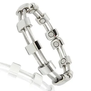 Alibaba Hot Sale Cable Magnetic Bracelet metal charms for paracord bracelets wrist band