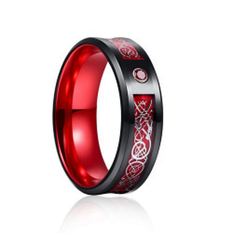 Wollet Titanium Steel Ring Fashion Customized Luminous Multi-Color Stainless Steel Ring