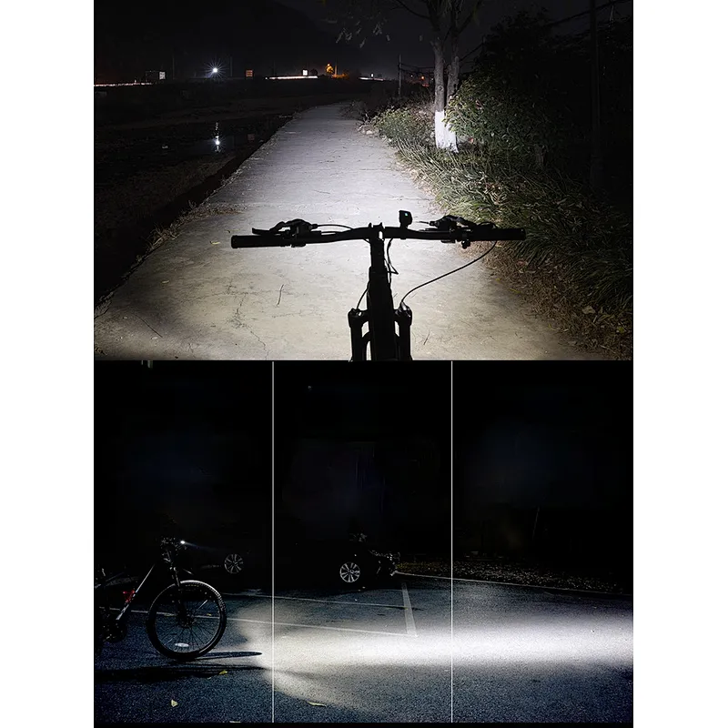 Wollet Bike Lights Front and Back Rechargeable Bike Light Set Super Bright Front Headlight and Rear LED Smart Bicycle Light