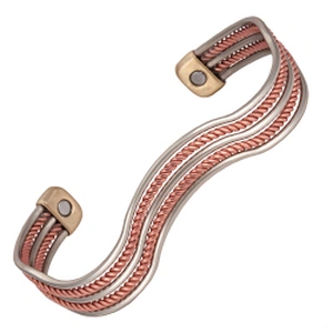 Wollet Magnetic Arthritis Pain Relief Therapy Healthy Mens Copper Bracelet