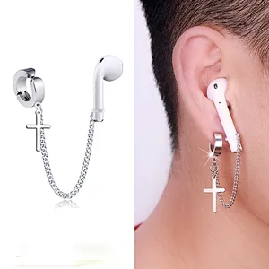 Wollet Sports wireless headset anti-lost stainless steel earrings