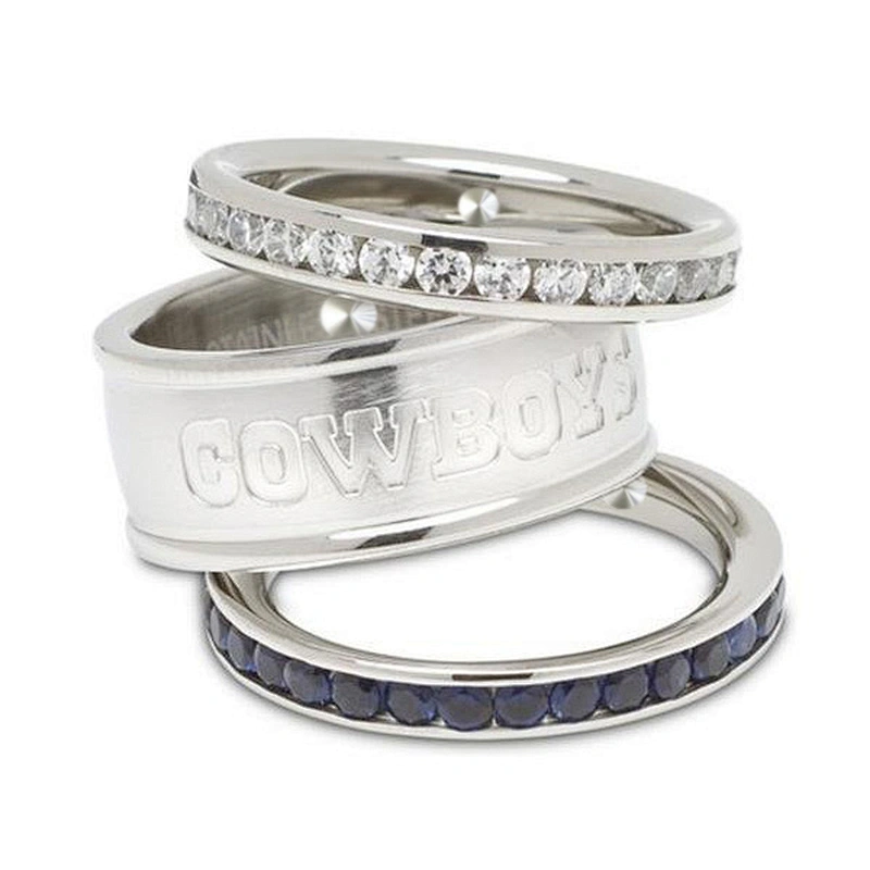 men stainless steel dallas cowboys germanium ring