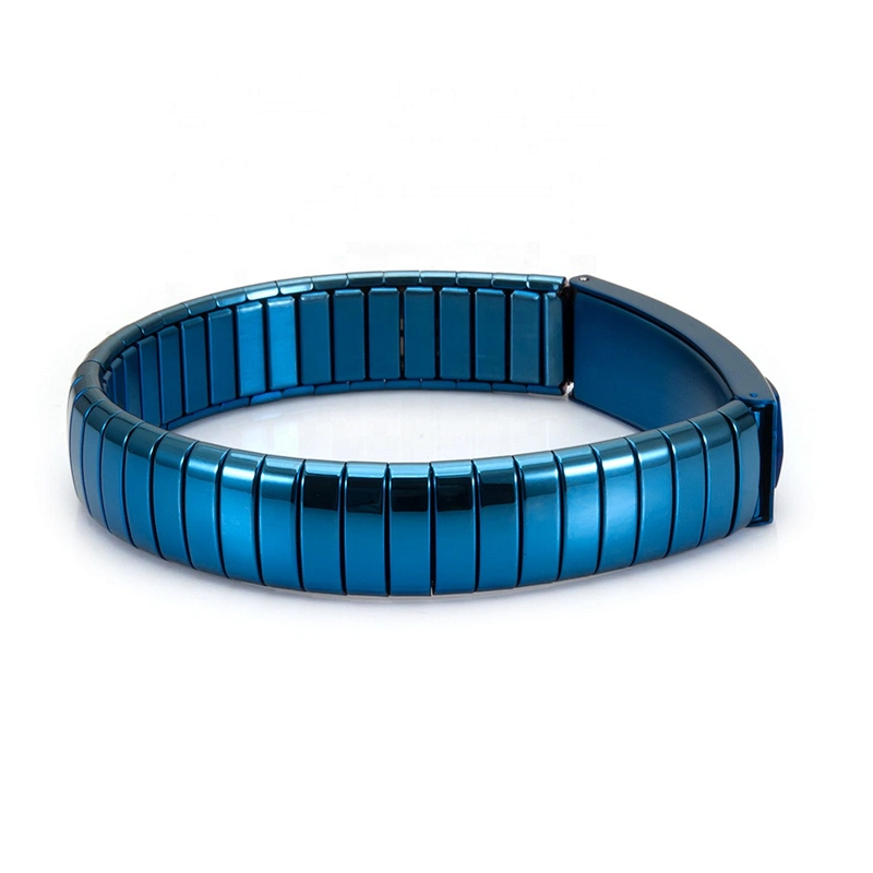 Wollet New Design Flexible Stainless Steel Magnetic Therapy Elastic Bracelet for Women and Girls