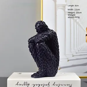 Wollet Mosaic Character Model Sculpture Resin Crafts Decoration Living Room Home Sculpture