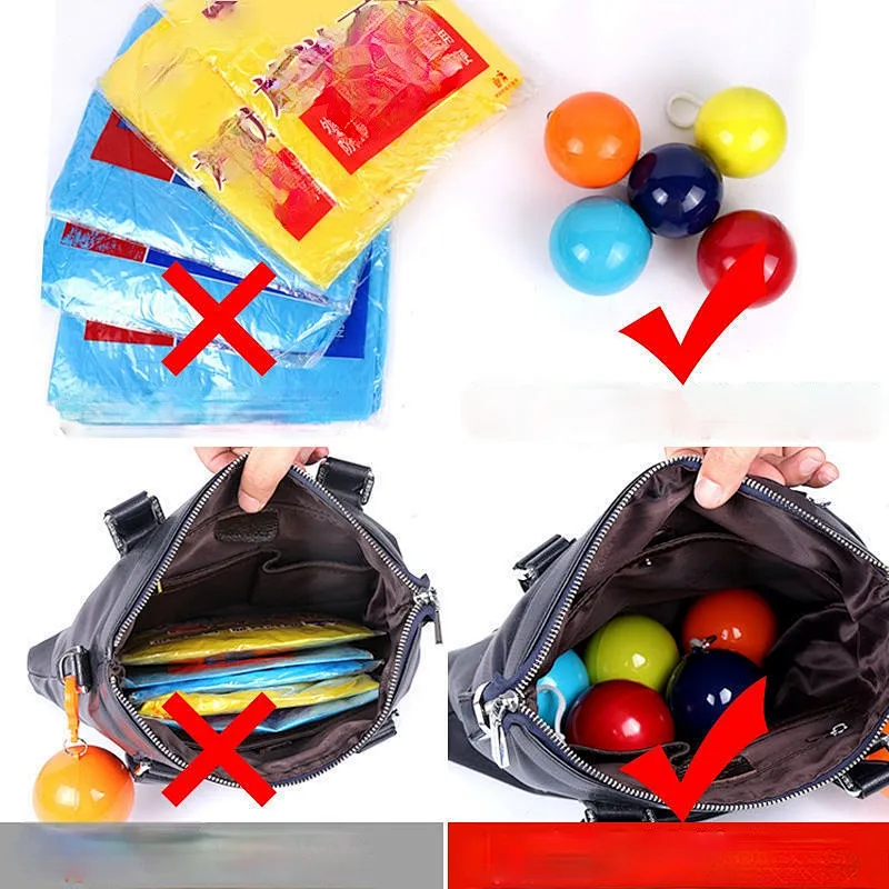 Wollet outdoor adult travel Portable disposable compression raincoat ball