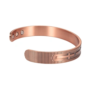 Wollet Mens Pure Copper Bangle  Arthritis Pain Relief Therapy Healthy Copper Magnetic Bracelet