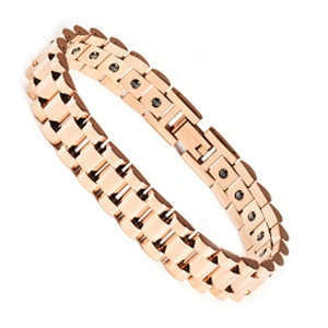 Wollet Health Semicircle Germanium Bio Magnetic Gold Plated 316L Stainless Steel Bracelet For Men Women
