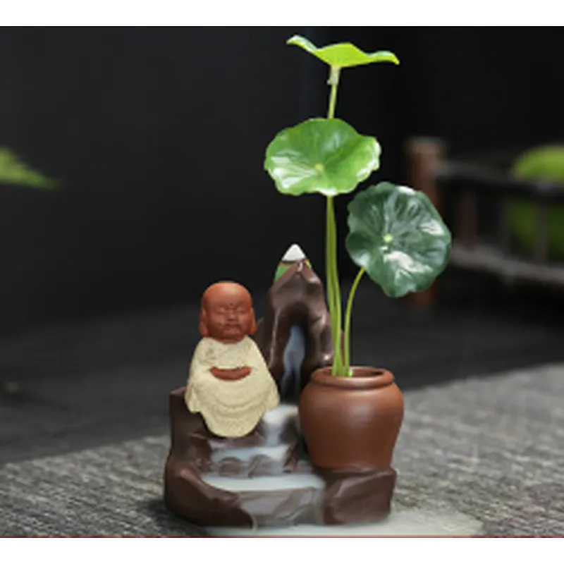 Wollet Creative Home Ceramic Ornaments Hydroponic Flower Ornaments Backflow Aromatherapy Oven Backflow Incense Oven