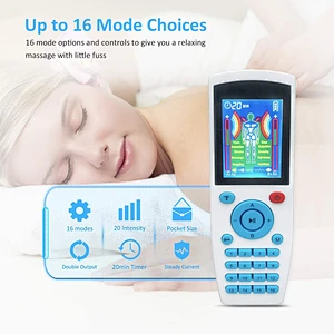 Wollet Tens Unit Machine Pulse Massage 24 Massage Modes Rechargeable Pain Relief Muscle Stimulator Massager with 8 Pads
