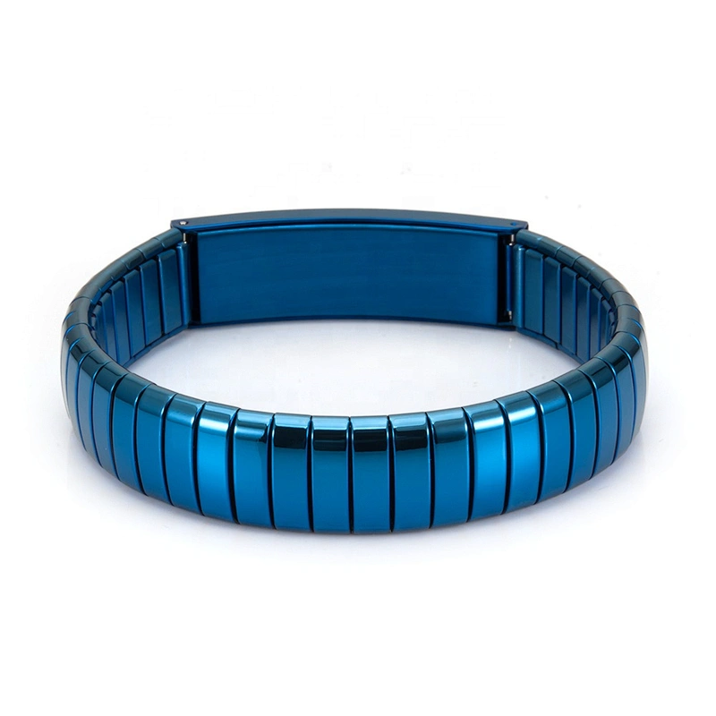 Wollet New Design Flexible Stainless Steel Magnetic Therapy Elastic Bracelet for Women and Girls