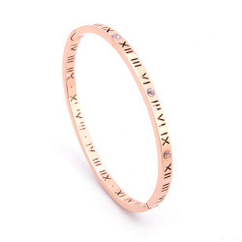 Wollet New Design Fashion Adjustable Love Bracelet Rose Gold Stainless Steel Bracelet