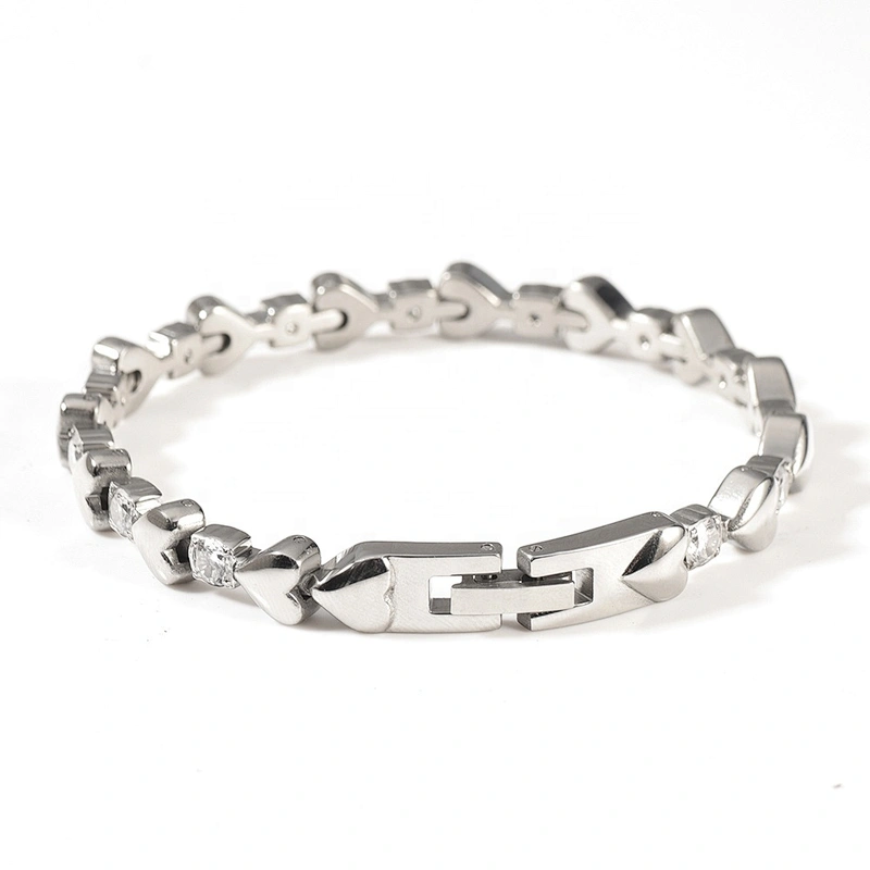Wollet Fashion Japan Technology Science CZ Stone 316L Stainless Steel Quantum Energy Bracelet