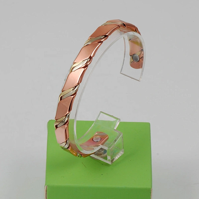 Wollet Mens Pure Copper Bangle  Arthritis Pain Relief Therapy Healthy Copper Magnetic Bracelet