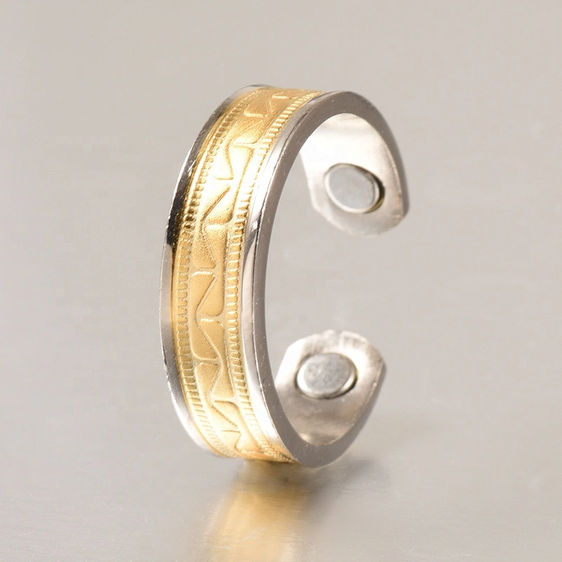 Wollet Magnetic Copper Ring Arthritis Women Pure Copper Rings for Women Adjustable Health with 3PCS Magnets