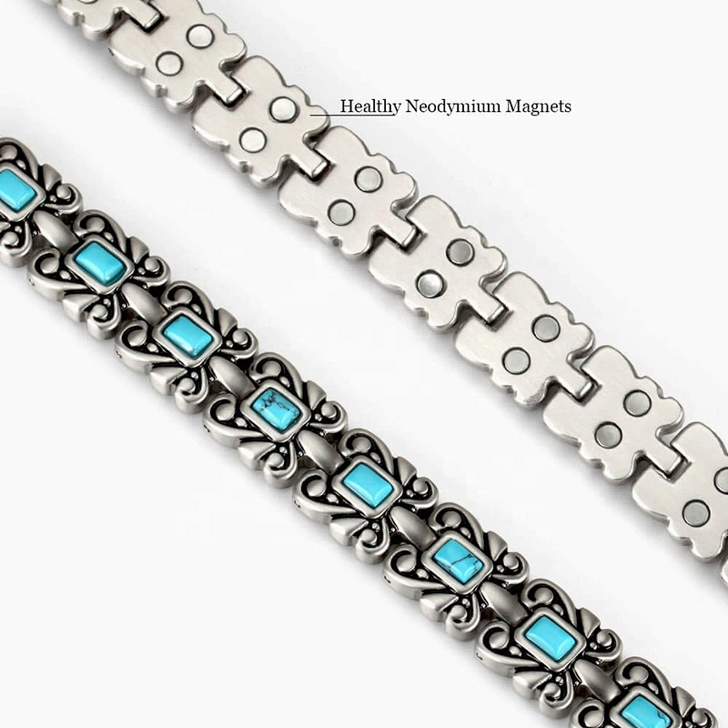 Wollet China Womens New Therapeutic Stainless Steel Health Blood Pressure Control Bio Magnetic Therapy Bracelet