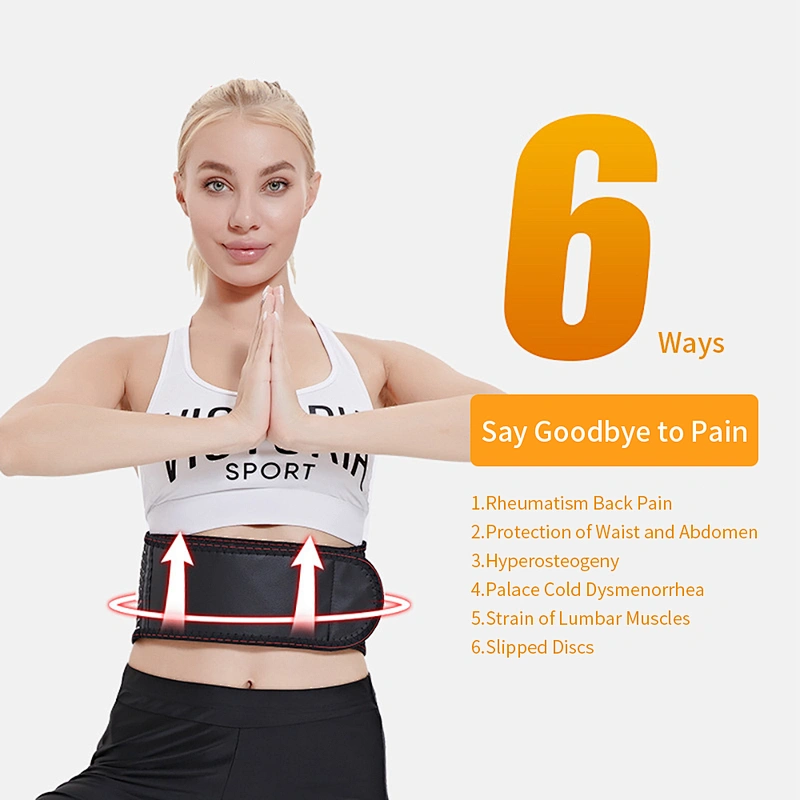 Wollet Removable Adjustable Pain Relief Back Waist Tourmaline Belt Self-heating Magnetic Therapy Belt