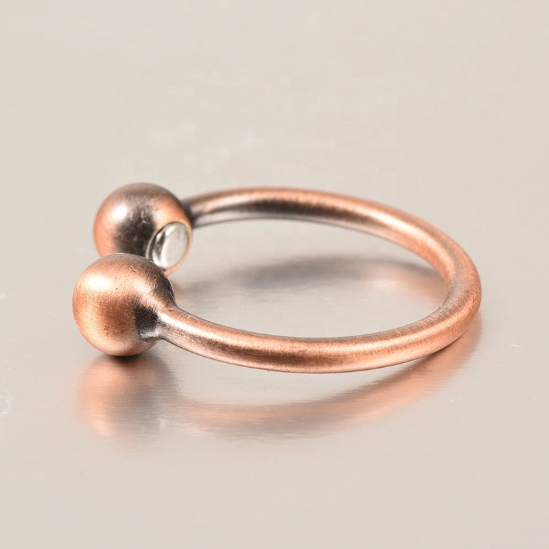 Wollet Magnetic Copper Ring Arthritis Women Pure Copper Rings for Women Adjustable Health with 3PCS Magnets