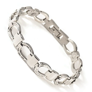 Wollet Fashion Custom Bio Magnetic Therapy 3161 Stainless Steel Bracelet Blank