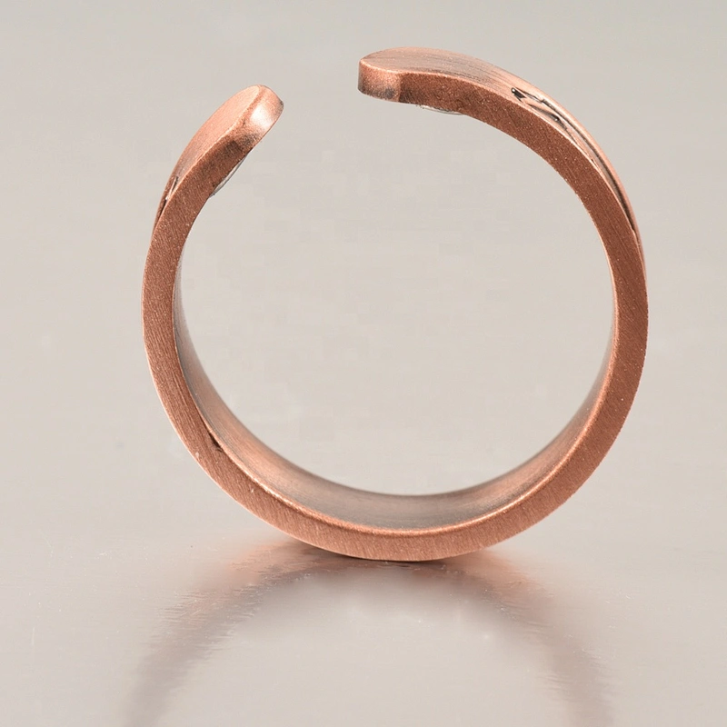 Wollet Magnetic Copper Ring Arthritis Women Pure Copper Rings for Women Adjustable Health with 3PCS Magnets