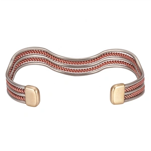 Wollet Magnetic Arthritis Pain Relief Therapy Healthy Mens Copper Bracelet