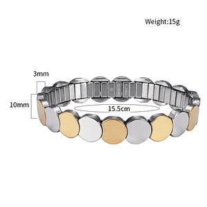 Wollet New Design Flexible Stainless Steel Magnetic Therapy Elastic Bracelet for Women and Girls