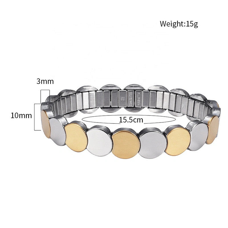 Wollet New Design Flexible Stainless Steel Magnetic Therapy Elastic Bracelet for Women and Girls
