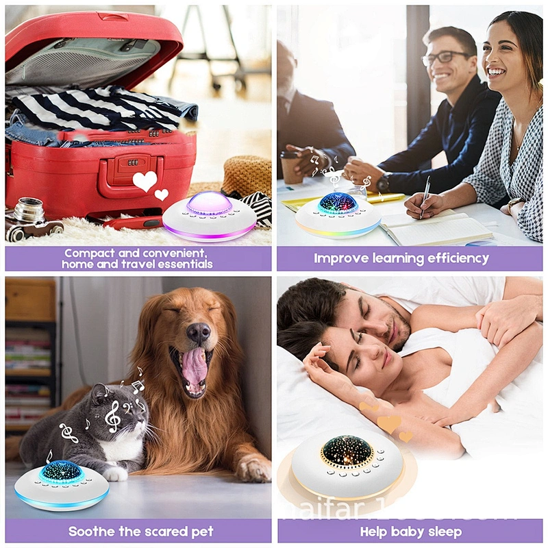 Wollet Portable Baby White Noise Machine Night Light Multi-Sounds Baby Machine