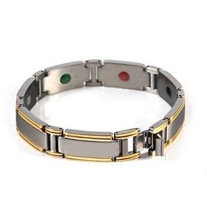 Wollet Fashion 4 in 1 Gold Plated Titanium Bio Magnetic Bracelet