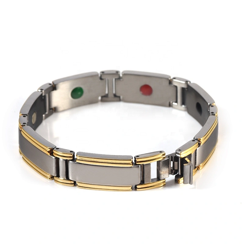 Wollet Fashion 4 in 1 Gold Plated Titanium Bio Magnetic Bracelet
