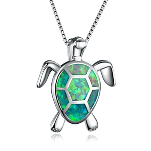 Wollet Hot Selling Wholesale Accessories Crystal Wedding Pendant Jewelry Ocean Heart Turtle Necklace