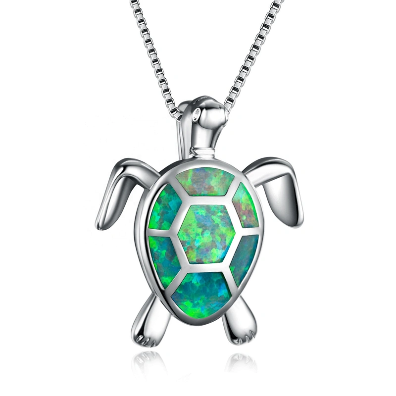 Wollet Hot Selling Wholesale Accessories Crystal Wedding Pendant Jewelry Ocean Heart Turtle Necklace