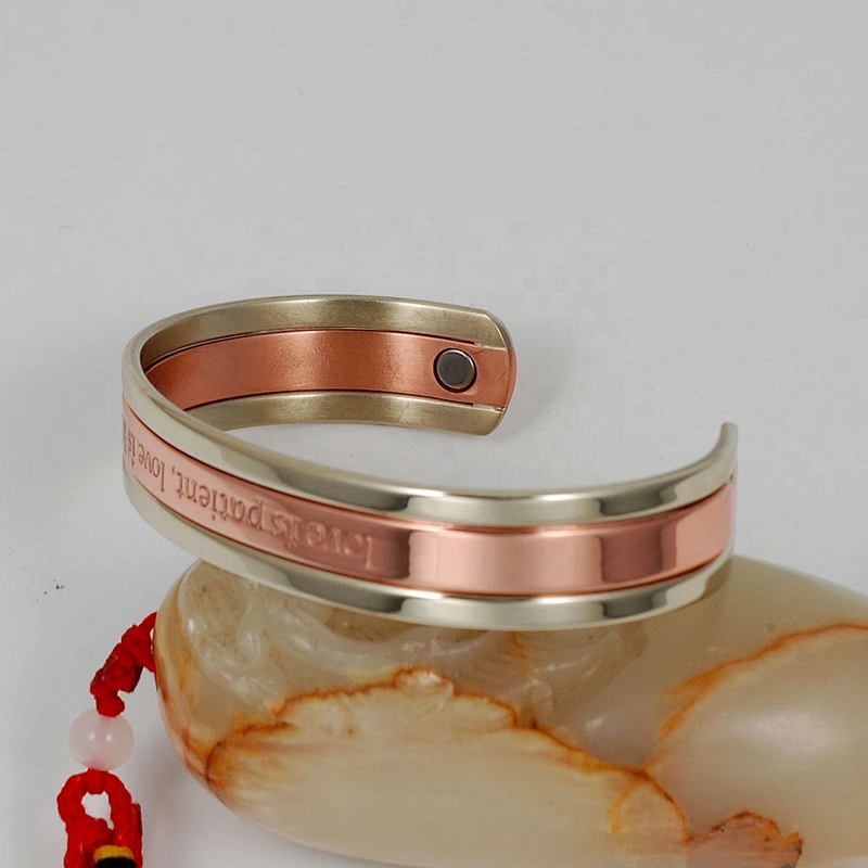 Wollet Mens Pure Copper Bangle  Arthritis Pain Relief Therapy Healthy Copper Magnetic Bracelet