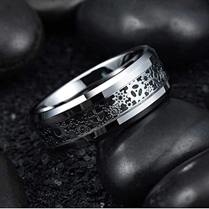 Wollet Customizable Fashion Jewelry Unisex Tungsten Steel Ring