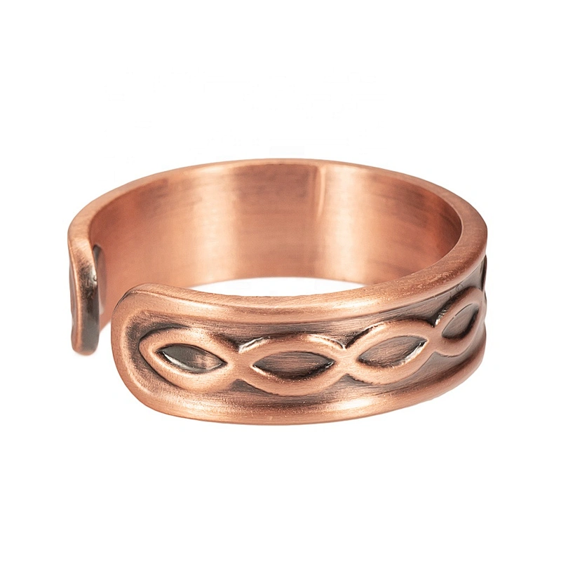 Wollet Magnetic Copper Ring Arthritis Women Pure Copper Rings for Women Adjustable Health with 3PCS Magnets