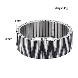 Wollet New Design Flexible Stainless Steel Magnetic Therapy Elastic Bracelet for Women and Girls