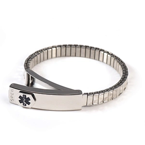 Wollet New Design Flexible Stainless Steel Magnetic Therapy Elastic Bracelet for Women and Girls