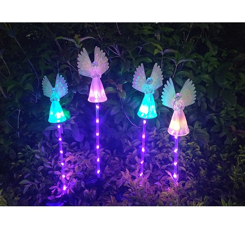 Wollet led solar simulation angel lamp outdoor waterproof garden landscape lawn lamp garden decoration lamp
