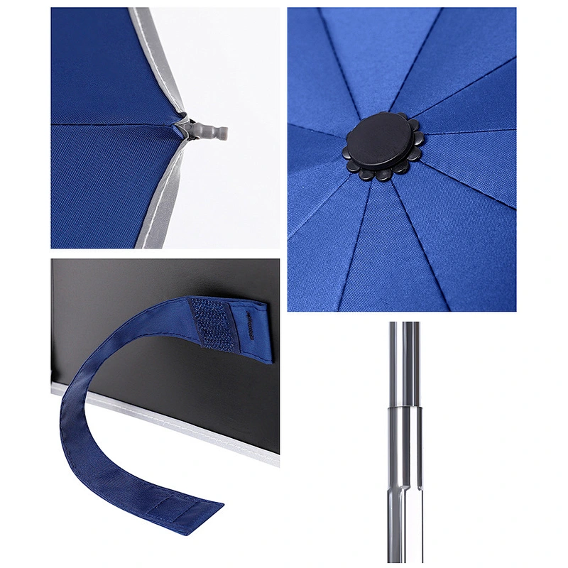 Wollet LED Light Fully Automatic Reverse Folding Umbrella with Night Reflective Strip