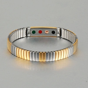 Wollet New Design Flexible Stainless Steel Magnetic Therapy Elastic Bracelet for Women and Girls