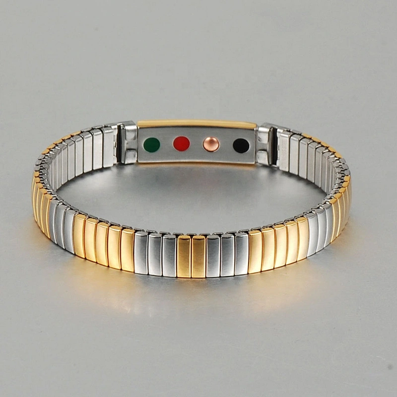 Wollet New Design Flexible Stainless Steel Magnetic Therapy Elastic Bracelet for Women and Girls