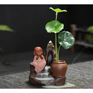 Wollet Creative Home Ceramic Ornaments Hydroponic Flower Ornaments Backflow Aromatherapy Oven Backflow Incense Oven