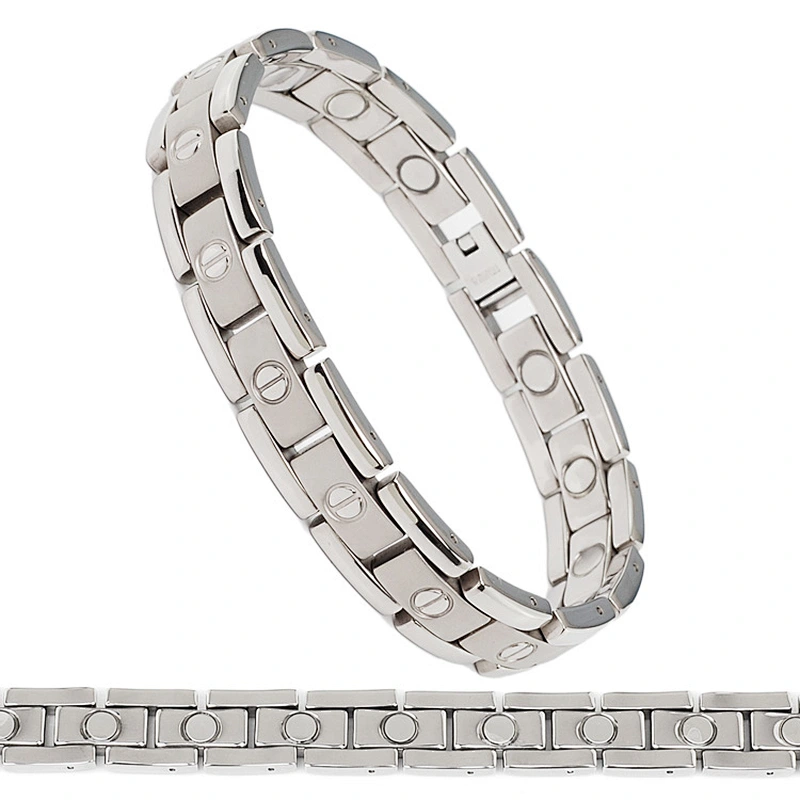 Personalized inventory titanium magnetic bracelet