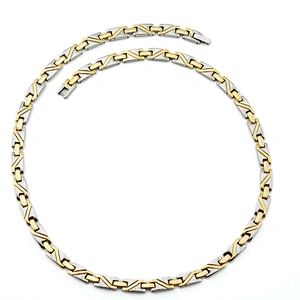 20 Inch Faceted Golf Titanium Necklace,Rose gold plating men 2016 necklace