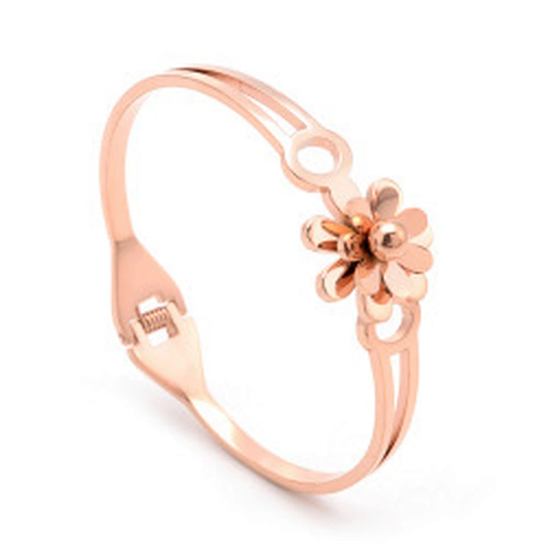 Wollet New Design Fashion Adjustable Love Bracelet Rose Gold Stainless Steel Bracelet