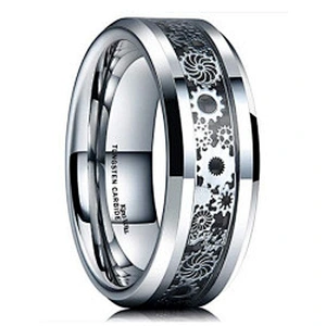 Wollet Customizable Fashion Jewelry Unisex Tungsten Steel Ring