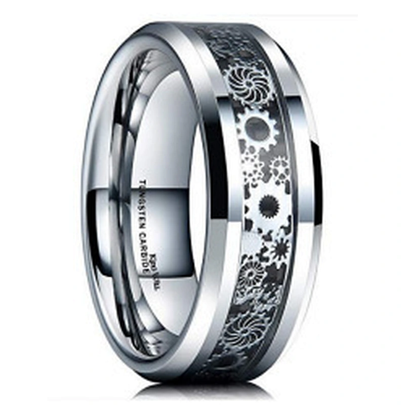 Wollet Customizable Fashion Jewelry Unisex Tungsten Steel Ring