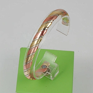 Wollet Mens Pure Copper Bangle  Arthritis Pain Relief Therapy Healthy Copper Magnetic Bracelet