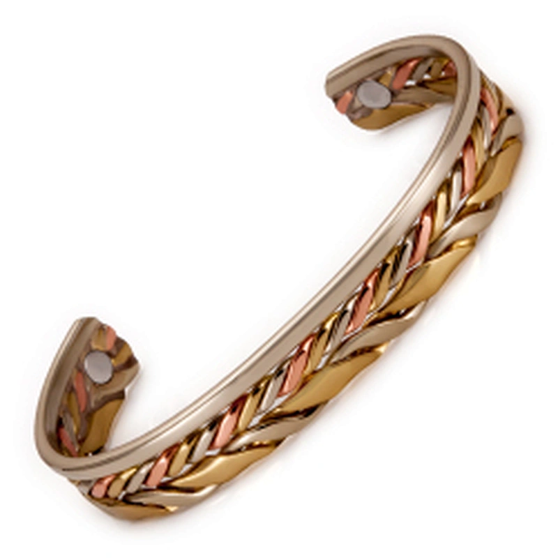Wollet Wholesale Mens Jewelry Magnetic Arthritis Pain Relief Therapy Healthy Cuff Vintage Engraved Copper Bracelet