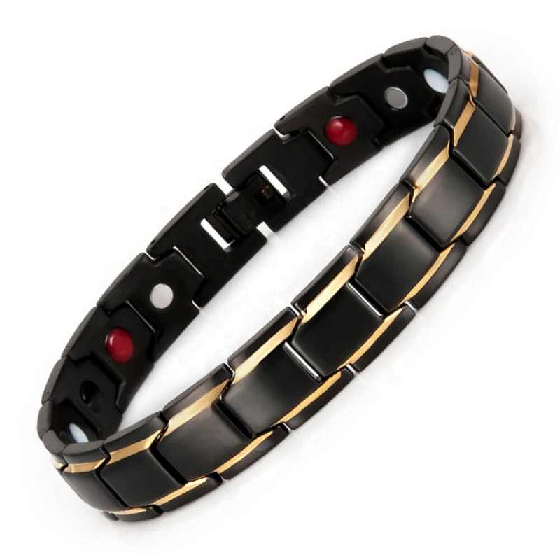 Wollet Men New Blood Pressure Control  Copper Benefits Balance Magnetic Therapeutic Bracelet