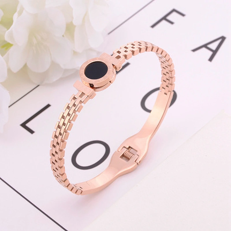 Wollet New Design Fashion Adjustable Love Bracelet Rose Gold Stainless Steel Bracelet